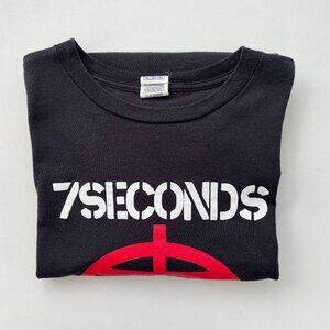 7 Seconds 2XL Logo T Shirt 2014 NYC Tour Hardcore Punk Band Walk Rock Together